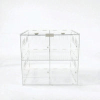 Reptile Enclosure with Rotating Lock Clear Acrylic Reptile Enclosure Flat-Pack