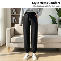 Joggers for Women UK Fleece Lined Tracksuit Bottoms for Winter Loungewear, Loose Fit Casual Sweatpants in Multiple Lengths