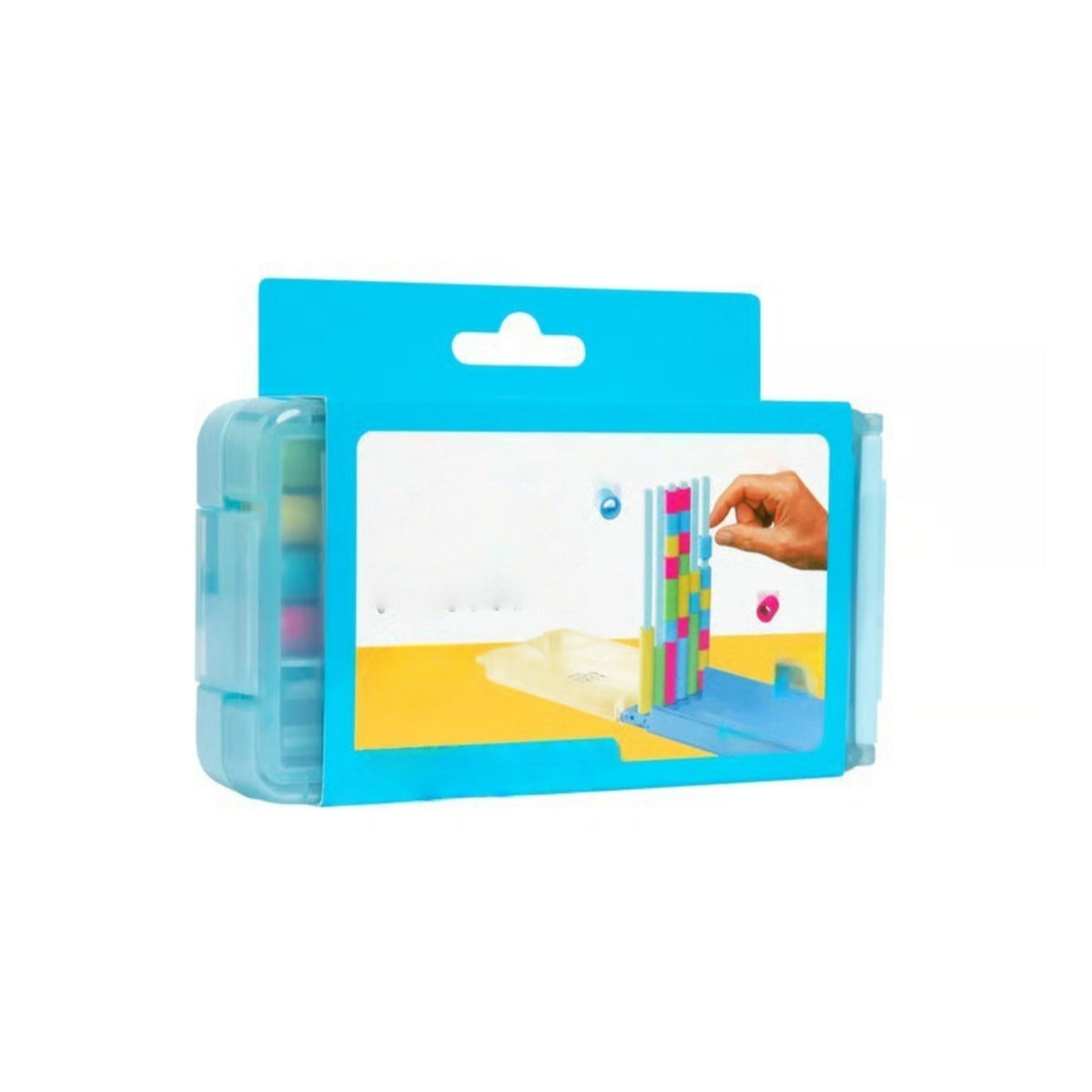 Foldable Stacking Game with Storage Case Portable Color Stacking Game Compact Toy Travel-Friendly for Children, Families, Party, Classroom