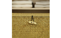 Textile Lined Storage Box Handwoven Lidded Storage Basket Tidy Organization Removable Liner Basket