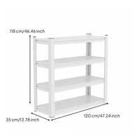 1 Adjustable Freestanding Shelving Unit Heavy Duty Metal Rack Utility Shelf Five-tier Storage Rack Durable Carbon Steel Suitable for Kitchen Workshop Warehouse Household Commercial