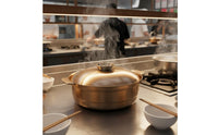 Induction Hot Pot Commercial Grade Stainless Steel Stew Pot Even Heating Stockpot with Lid for Restaurant