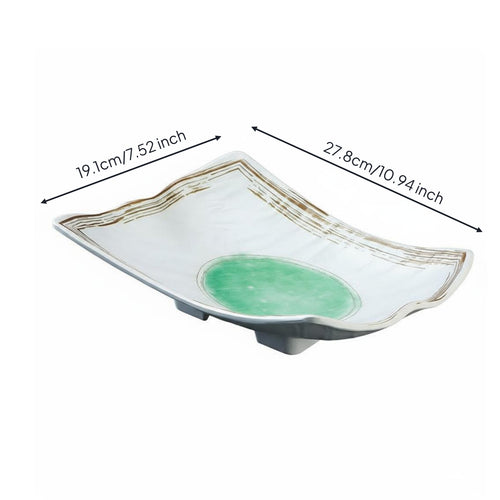 Irregular Serving Plate Commercial Grade Appetizer Dish Stackable Melamine Platter for Restaurants