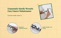 Faucet Aerator Removal Tool, Universal Wrench, Multifunctional Hand Tool for Kitchen & Bathroom Maintenance