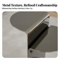 2 Pieces Round Pedestal Table Movable Round Pedestal Table Set Minimalist aesthetic