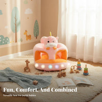 Plush Creature Sit-up Trainer Upright Seating Support Toddler Sofa for Living Room
