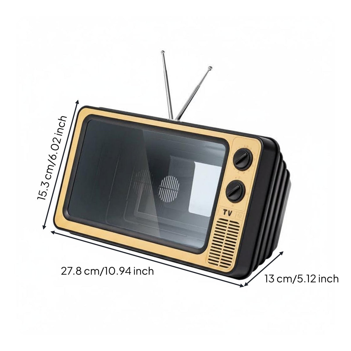 Retro TV Phone Magnifier Blue Light Reduction Electronics Accessory for Tabletop