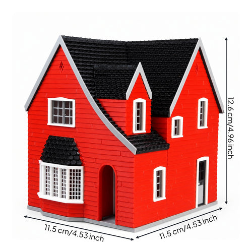 1:64 Scale House Model Detailed Building for Diorama, Collectors
