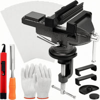 Golf Club Repair Vise Kit Utility Rotating Golf Vise Kit Work Gloves