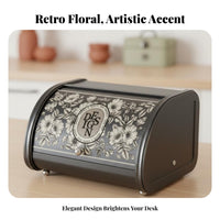 Decorative Organizer Chest with Lid Household Storage Secure Latch for Students