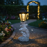 Resin Angel Lantern Outdoor Lighting Roman Post Garden Light for Lawn, Villa