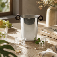 Stainless Steel Ice Bucket Rust-Resistant Stainless Steel Beverage Chiller Shiny Finish Champagne Bucket for Party, Bar