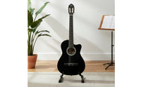 Notched Classical Guitar Smooth  39 Inch Classical Guitar Full Size String Instrument for Practice