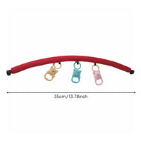 Infant Bouncer Toy Arch Wooden Beads Infant Seat Activity Bar Googly Eyes for Infants