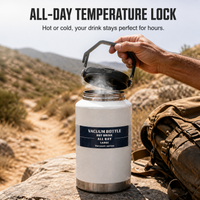 Large Capacity 304 Stainless Steel Vacuum Insulated Water Bottle with Handle for Outdoor Sports