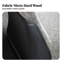 3 Pieces Houndstooth Armchair Modern Design Living Room Sofa elegant aesthetic Soft Upholstery for Movie Lovers, Reception Area