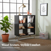 Low Sectional Cubby Shelf Multi-Functional Storage Single Piece Large Capacity Stable Frame for Apartment Dwellers, Home Office