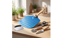 5 Pieces Pizza Peel with Cutter Rust Resistant Pizza Making Kit Lightweight for Home Home Cooks