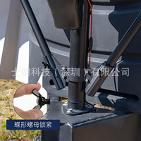 跨境双旗杆安装座用于拖车舌头插孔，铝制旗杆，带蝶形螺丝锁定，