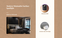 LED Ceiling Spotlight, Adjustable, Anti-Glare, Modern Accent