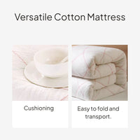 Cotton Quilted Mattress Pad, Foldable Blanket, Dorm Bedding
