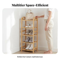 Space-Saving Vertical Shoe Rack Sturdy Multi-Tier Vertical Shelf Narrow Design Footwear Stand Dust-Proof Shelves for Apartment Dwellers, Homeowners, Students, Entryway, Small Areas, Hallway, Dorm Room