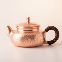 Copper Teapot Hammered Teapot with Side Handle Sleek for Kitchen Display