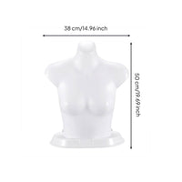 LED Mannequin Torso Eye-Catching Glow Lighted Female Mannequin Opaque Gloss White Display Model for Boutique