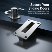 304 Stainless Steel Sliding Door Stopper, RV Door Lock, Secure Sliding Door Lock, Thick Solid Door L - Image 6