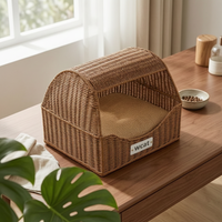 Drawer Type Pet Bed Breathable Semi Enclosed Feline Bed Cozy for Summer, Indoor