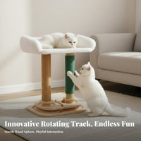 Wear-Resistant Cat clawing Pole with orb long-lasting Furniture Protector Low-Shedding Pet Supply Includes Dangling Toy for Indoor, Living Room, Home