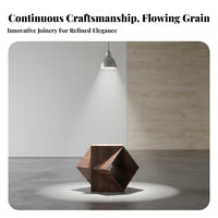 Polyhedron Side Table Artistic Design Nightstand Geometric Shape for Living Room