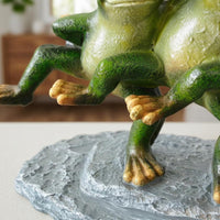 Dancing Frog Figurine Resin Frog Figurine Tabletop
