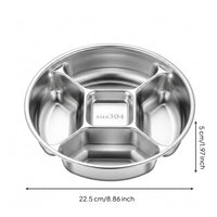Five-Compartment Tray One-Piece Construction 5 Compartment Tray Easy to Clean Household Tableware