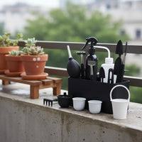Waterproof Mat Included Succulent Tool Set Stainless Steel Heads Mini Succulent Tool Set Multi-Functional Miniature Gardening Tools Easy to Clean for Beginners, Terrarium Building, Office Desk