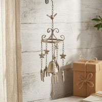 Cast Iron Wind Chime Retro Charm Bronze Wind Chime Gift Idea Outdoor Decor for Garden, Courtyard, Balcony