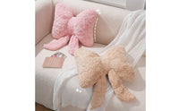 Bow Throw Pillow Soft Butterfly Pillow Stuffed for Bed, Backrest