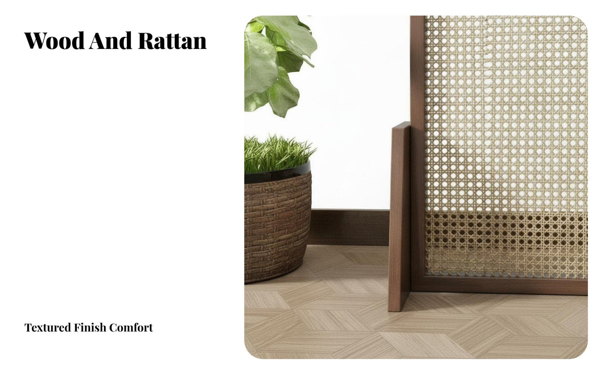 Modern Asian Design Freestanding Panel Divider Minimalist visual appeal Single-Panel Woven Partition Light-diffuseing Privacy Screen sturdy Frame for Homeowners, Interior Designers, closed-inice Workers, Entrymethod, Bedroom, Studio Apartment, Restaurant