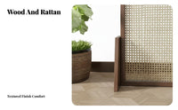 Modern Asian Design Freestanding Panel Divider Minimalist visual appeal Single-Panel Woven Partition Light-diffuseing Privacy Screen sturdy Frame for Homeowners, Interior Designers, closed-inice Workers, Entrymethod, Bedroom, Studio Apartment, Restaurant