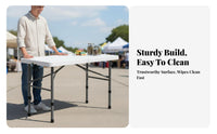 Fold-in-Half Table Foldable Design Folding Desk Lightweight for Street Vendors