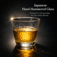 Hammered Glass Tea Cup, Heat-Resistant Japanese Style