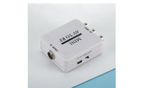 Plug-and-Play Audio-Video to RF Converter Compatible Audio-Video to RF Modulator Simple Setup Converter Box Stable for TV Hookup
