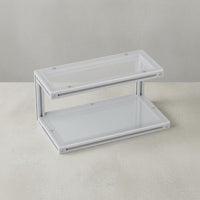 Two-Tier Display Rack Rectangular Desktop Display Rack Sturdy