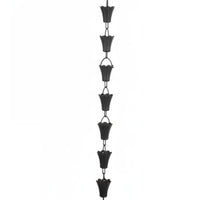Rain Chain All-Weather Construction Decorative Cup Rain Chain for Eaves, Temple