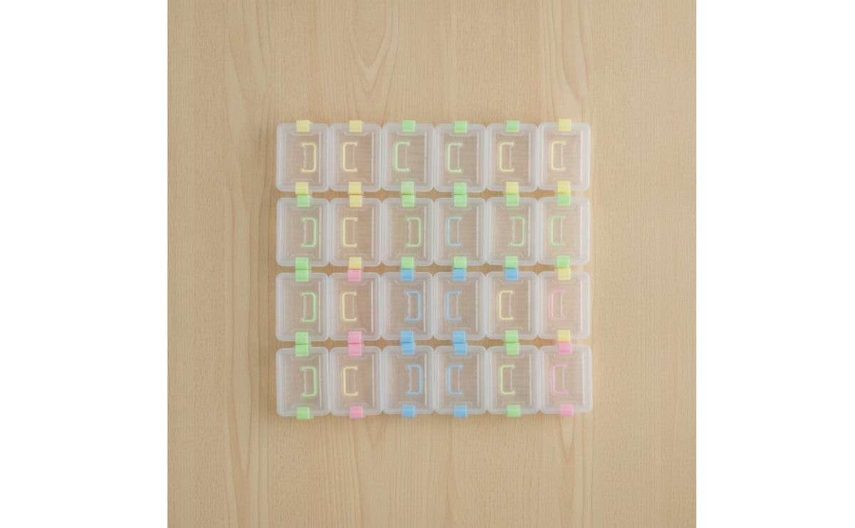 24 Pieces Transparent Mini Suitcase Storage Box Plastic Mini Suitcase Box Portable Luggage Container Lightweight for Collectors