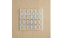 24 Pieces Transparent Mini Suitcase Storage Box Plastic Mini Suitcase Box Portable Luggage Container Lightweight for Collectors