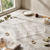 Acrylic Drawer Box Transparent Adjustable Divider Box Scratch-Resistant Compartment Tray for Surface