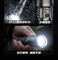 硕森2026新款强光充电手电筒超亮户外登山夜爬超长续航大容量便携