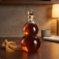 Transparent Glass Wine Bottle Glossy Finish Drinkware Narrow Neck