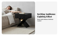 Nightstand Drawer Storage Sleek Design for Bedroom Hallway Use